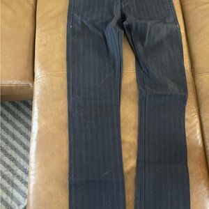 Naked and Famous Men's Black Striped Jeans